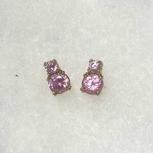 Pink Crystal Stud Earrings